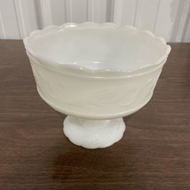 Vintage Milk Glass Pedestal Candy Dish, Compote, Planter by E.O. Brody Co  1960s - £22.20 GBP
