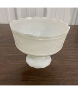Vintage Milk Glass Pedestal Candy Dish, Compote, Planter by E.O. Brody C... - $38.21 CAD