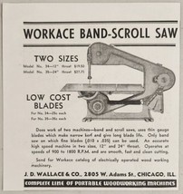 1935 Print Ad Workace Band-Scroll Wood Saws J.D. Wallace Co. Chicago,IL - £10.02 GBP