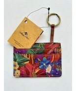 Patricia Nash Summer Florals Key Chain Card Holder Wallet Varenna Leather - $1,213.78 MXN