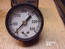 PAIR, New Ashcroft 1 1/2&quot; Pressure Gauge No. 1000  600 PSI  1/4&quot; NPT brass - £8.38 GBP