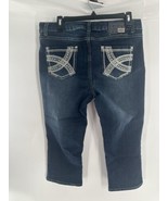 One 5 One Capri Jeans Women&#39;s Size 10 Blue  Denim Dark Wash Cotton Blend... - $284.83 MXN