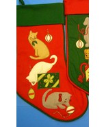 C &amp; F enterprises Christmas stocking red 54102107 cat back is solid red - $41.99