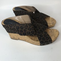 Maurices Womens Wedge Platform Heels Size 9 Rumor Slide Cork Animal Prin... - £15.04 GBP