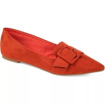 Journee Collection Women Slip On Loafers Audrey Size US 9 Rust Red Faux Suede - £19.89 GBP