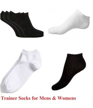 Trainer Socks Mens Womens Trainer Liner Ankle Socks Cotton Socks 3 6 12 Pair - £2.39 GBP+