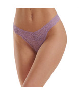 No Boundaries Women&#39;s Lace Thong Panties Size 3XL Purple Petunia Sexy - $11.17