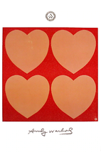 Andy Warhol Pink Hearts X 4, 1996 - £110.91 GBP