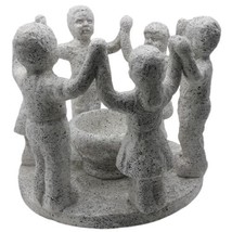 Vtg 2000 Penco Candleholder Ceramic Circle of Children Holding Hands Up ... - $34.58