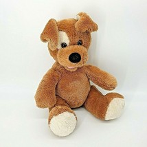 Build-A-Bear Puppy Dog Plush Cleaned Sanitized White Eye Patch Tongue Toy Brown - £10.47 GBP