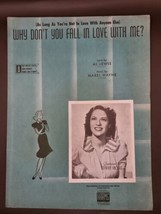 1942 DINAH SHORE-Vintage Sheet Music-WHY DONT YOU FALL IN LOVE WITH ME-b... - £20.87 GBP