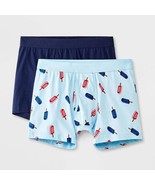 Men&#39;s Popsicle Print Boxer Briefs 4 Pack - Goodfellow &amp; Co Light Blue Small - $31.21 CAD