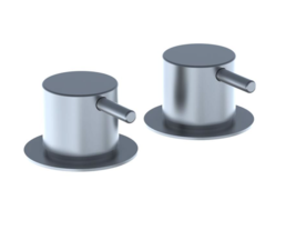 Vola SC2 two-handle mixer valves for bath polished chrome - £528.94 GBP