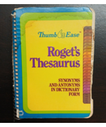 Vintage 1980 Thumb Ease Roget&#39;s Thesaurus Pocket Size Thumb-Indexed Spin... - £3.58 GBP