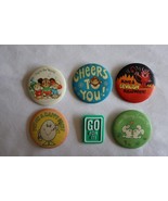 Lot of 6x Vintage Hallmark Pinback Buttons - Holidays Christmas Hallowee... - $14.25