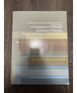 college of the redwoods solution manual for prealgebra textbook. second ... - £38.90 GBP