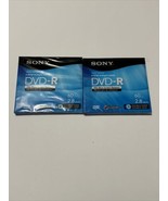 Sony Handycam DVD-R Blank Mini Discs 60 min 2.8 GB Double Sided Sealed Lot of 2 - $26.59