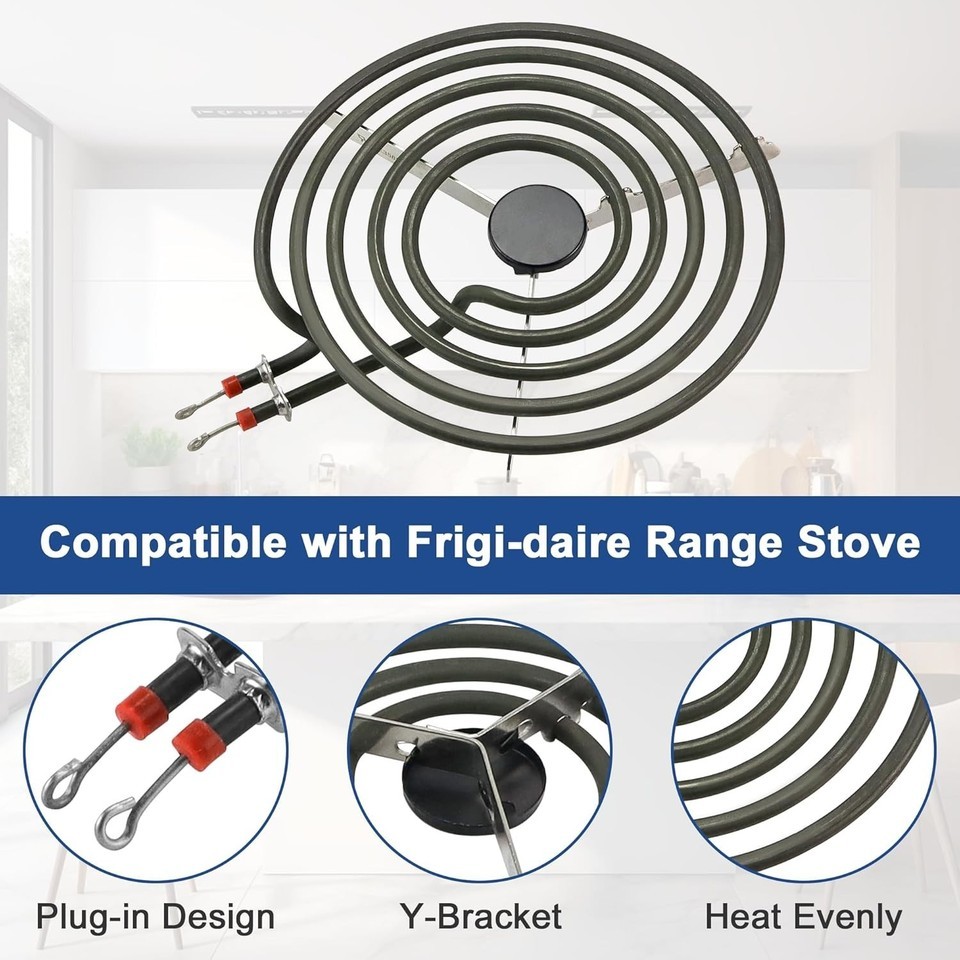 Versatile 8-Piece Black Drip Pan & Burner Set - Fits Frigidaire & Kenmore Stoves Item image 6