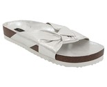 G.I.L.I. Women Slide Sandals Pearlia Size US 9M Silver Shimmer Fabric - £11.87 GBP