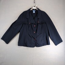 Koret Navy Blue Peacoat Jacket Women&#39;s Plus Size 18W Classic Preppy 3-Bu... - $25.00