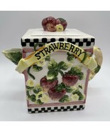 Vintage Strawberry Ceramic Bric A Brac Teapot Water French Country South... - £32.99 GBP