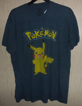 NWT MENS POKEMON PIKACHU DENIM BLUE NOVELTY T-SHIRT   SIZE XL - £18.62 GBP