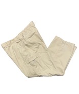 Vintage L L Bean Mens Pants Cargo Pockets Khaki Putty 42 X 29.5 Elastic ... - $278.12 MXN