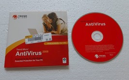 VintageTrend Micro Antivirus 2008 CD with Serial Number - $8.86