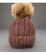 C.C. Women&#39;s Exclusive Knit Hat Snow Winter Lined Beanie with Fur Pom Po... - $341.75 MXN