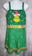 Dr. Seuss Grinch Christmas Mini Dress Womens Size XL Jumper Outfit Velvety - $24.99