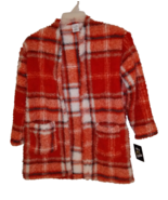 Art Class Girl&#39;s Plaid Marshmallow Fleece Open-Front Robe - Size: L (10-12) - £6.16 GBP