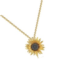 Flower Edelweiss Pendant Necklace,Sunflower Daisy Necklaces - £34.90 GBP