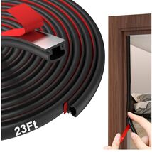 23 Ft Self-Adhesive TPE Rubber Weather Stripping for Soundproofing &amp; Ins... - $19.75