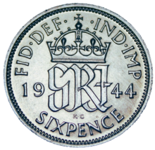 Great Britain 6 Pence, 1944 Gem Unc Silver~Free Shipping - £14.06 GBP