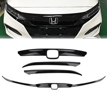 3PCS Front Bumper Lip Cover Grille ABS Carbon Fiber For Honda Accord 2018-2020 - £40.30 GBP