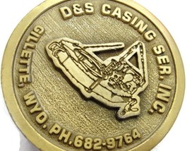 Belt Buckle D&amp;S Casing Service Gillette Wyoming HIT LINE USA - £39.56 GBP