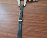 vintage NOS MCM 7CM Caravelle black genuine leather watch strap silver b... - $19.80