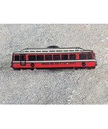 Railroad Train Car Trolley Bus Red White Travel Souvenir Vintage Lapel H... - £9.43 GBP