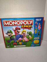 Hasbro Monopoly Hasbro Monopoly Junior  Super Mario Box VG+ SEE PICS/DES... - $16.82