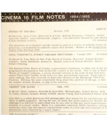 1955 Cinema 16 Film Notes Sunday By The Sea Railway Switchman Original N... - $560.63 MXN