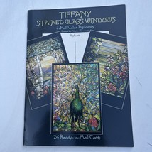TIFFANY STAINED GLASS WINDOWS POSTCARDS BOOK 24 READY TO USE CARDS - £7.46 GBP