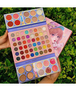 68 Colors 3 Pages Book Style Matte Eyeshadow Palette with Puff Sticks Sh... - $50.51 CAD