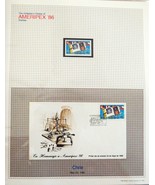 AMERIPEX &#39;86 Chile - Mint Stamps &amp; FDC in Mounts to Page with Outer Sleeve - £7.37 GBP