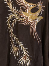 Vintage Bob Mackie Wearable Art Brown Embroidered Phoenix Bird Jacket 2xl - $57.42