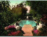 E. P. Gavit Residence Santa Barbara CA UNP Hand Colored Albertype Postca... - $8.87