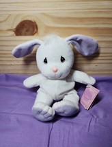 Precious Moments Tender Tails White Purple Bunny Plush Enesco NOS Vintage 1998 - £7.27 GBP