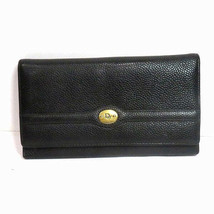 Dior Leather Bifold Wallet Women Black One Size - £195.36 GBP