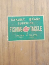 VINTAGE 50s SAKURA JAPAN Fly Fishing Rod and tackle box with 4 rod piece... - $40.72