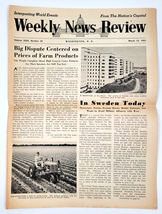Weekly News Review March 12 1951 Washington D C Newspaper Farm Products Prices - £7.11 GBP