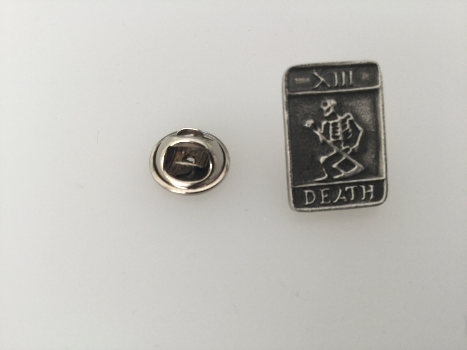 Tarot Card Death Pewter Lapel Pin Badge Handmade In UK - $7.50